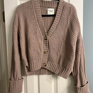 Abercrombie & Fitch Women's Taupe Cardigan